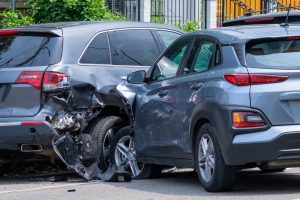 Two cars crashed after car accident