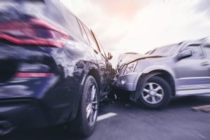 Two cars in an accident for car accident lawyer blog post