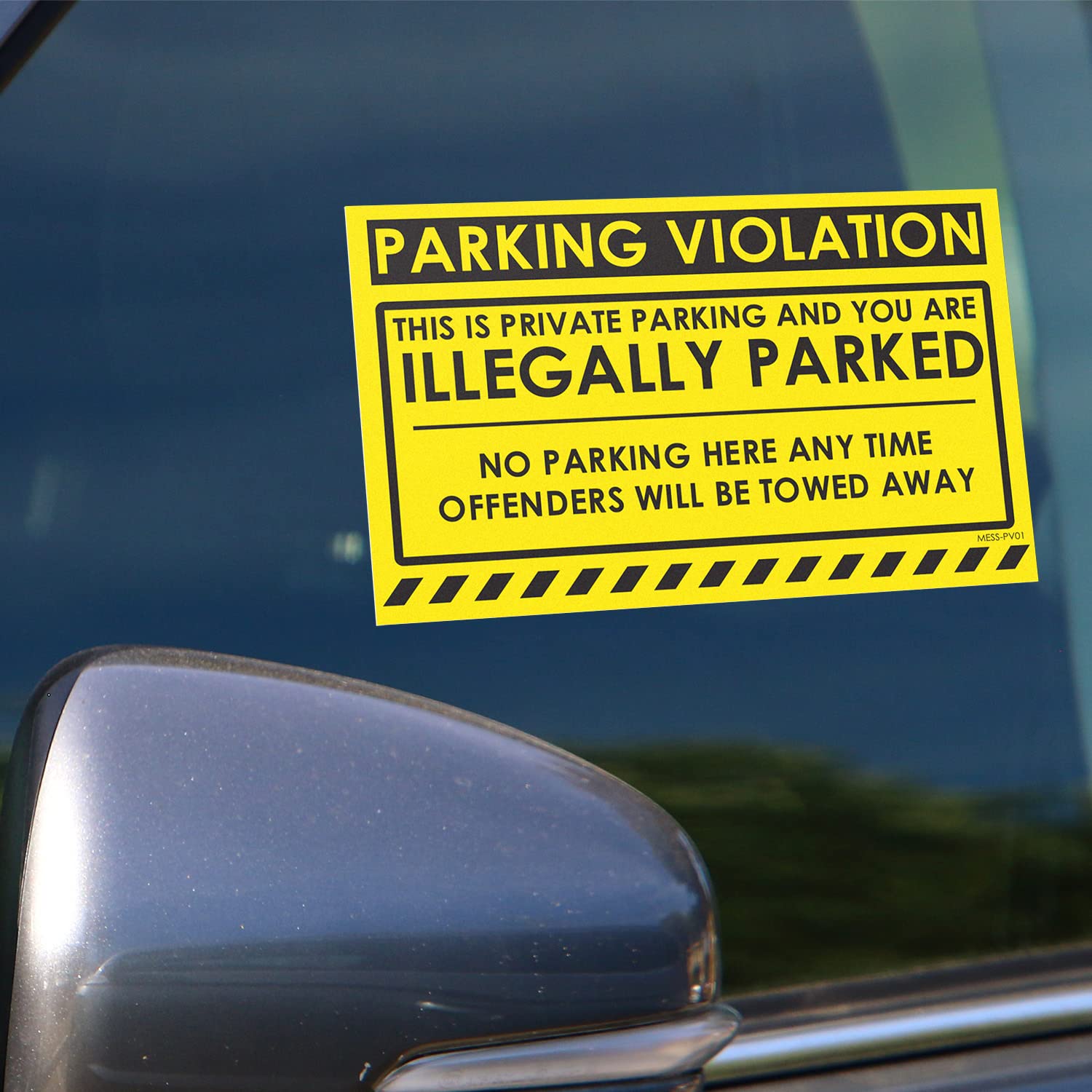 Amazon.com: MESS Parking Violation Stickers Hard to Remove - 100 Illegally Parked Tow Warnings No Parking Stickers - Bad Parking Stickers, Super Sticky Towing Tags for Parked Cars and Trucks - 8x5